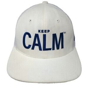 Lids Trucker Hat White One Size Snapback Cimplifi Keep Calm Mesh Embroidery Hat